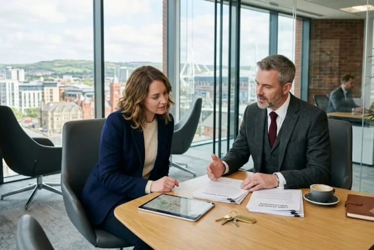 Property buyer in Wales reviewing land tax and property purchase documents