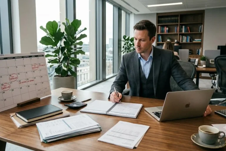 UK professional organising tax year deadlines and financial records