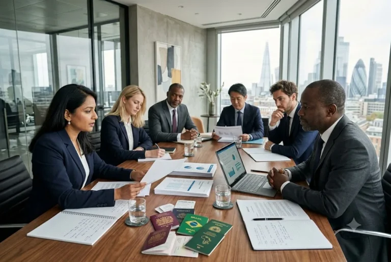 Definition of Non Domiciled Status: What It Means in the UK Tax System International professional discussing UK tax residency and domicile rules with a tax adviser.