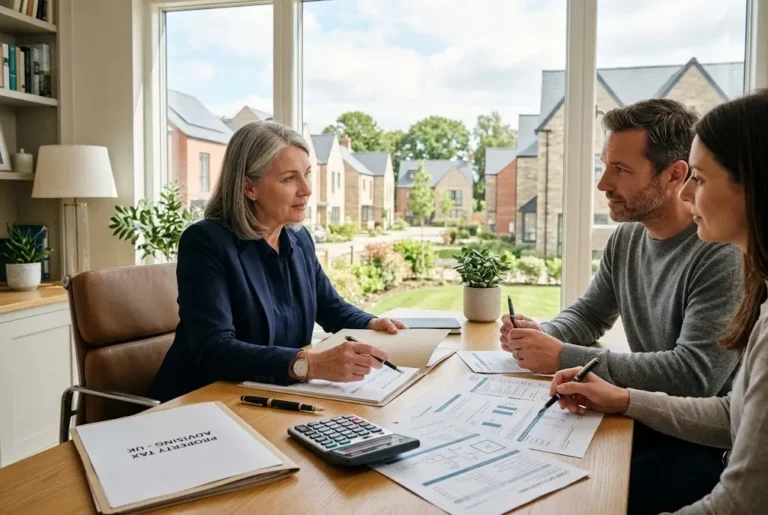 Capital Gains Tax Advisor: UK Property Tax Advice Capital gains tax advisor reviewing UK property tax documents